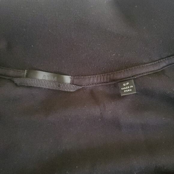 ATM Anthony Thomas Melillo Piped French Terry Track Jacket black S Quiet Luxury - Picture 12 of 13